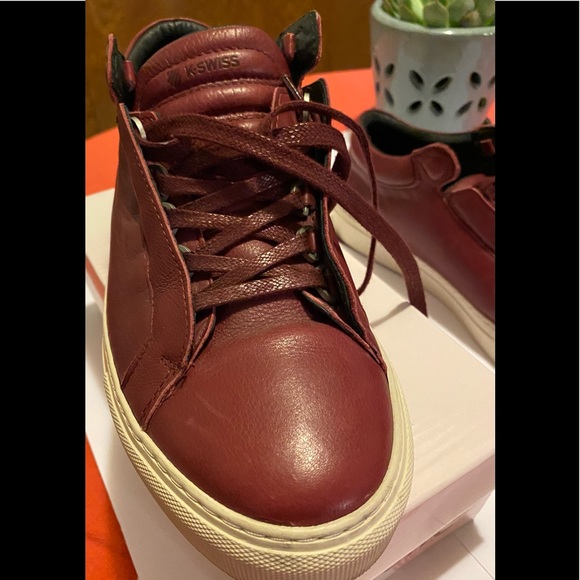 K-Swiss Wine Women’s Leather Sneakers Size 9.5 - Picture 6 of 8